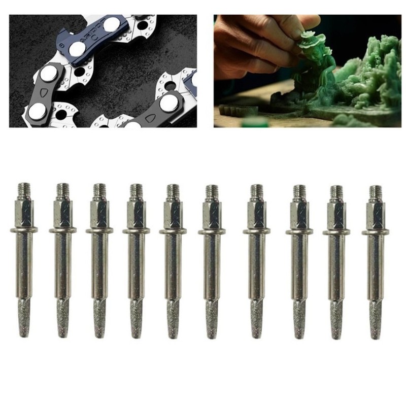 Chainsaw Sharpening Stones Kit Burr Grinding Stones for Long Lasting Use gallery