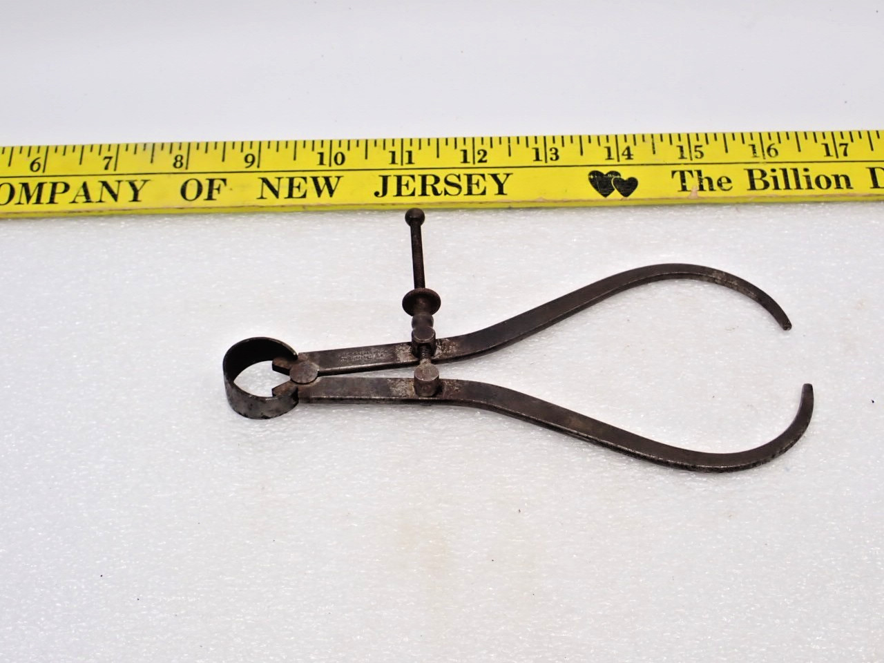 Vintage L.S.Starrett flat leg Spring Outside caliper (max-6") made in USA gallery