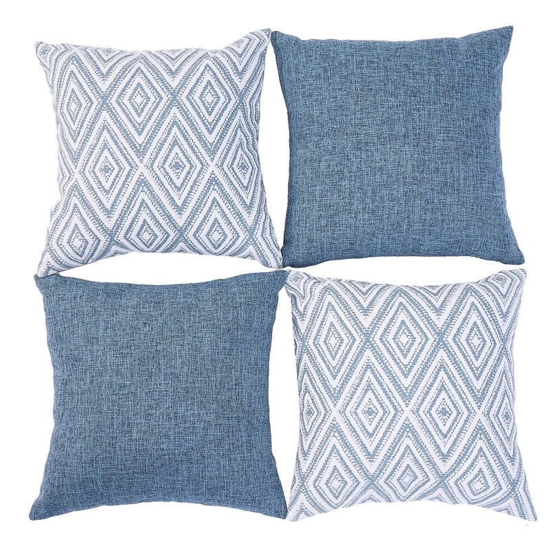HPUK Decorative Throw Pillow Covers Set of 4 Square Couch Pillows Linen Cushi... gallery