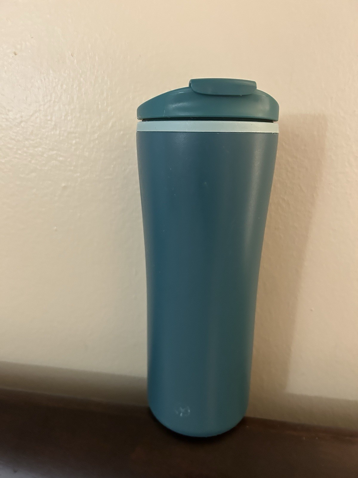 Aladdin Insulated eCycle Travel Coffee Mug 16 oz 2 Tone Green GUC Flip Tab gallery