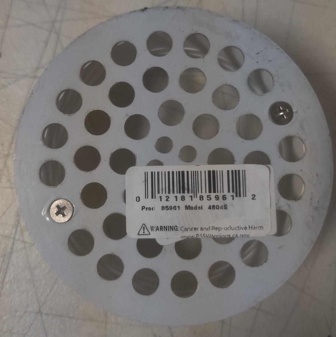 Snap-In Plastic Drain with Stainless Steel Cover PVC For 4" Pipe Prod 85961 gallery