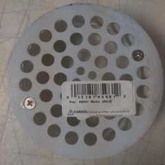 Snap-In Plastic Drain with Stainless Steel Cover PVC For 4″ Pipe Prod 85961