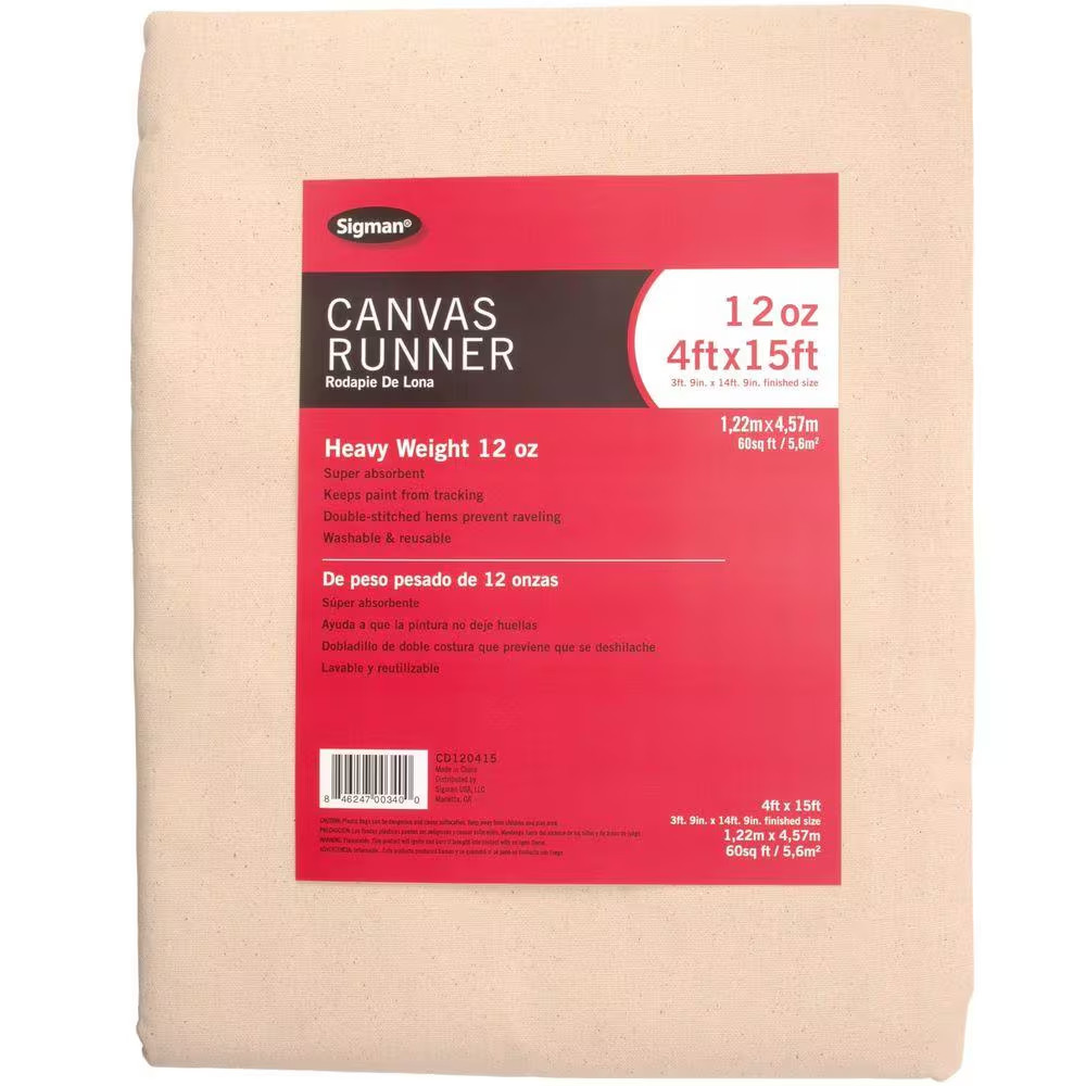 3 Ft. 9 In. X 14 Ft. 9 In., 12 Oz. Canvas Drop Cloth Runner gallery