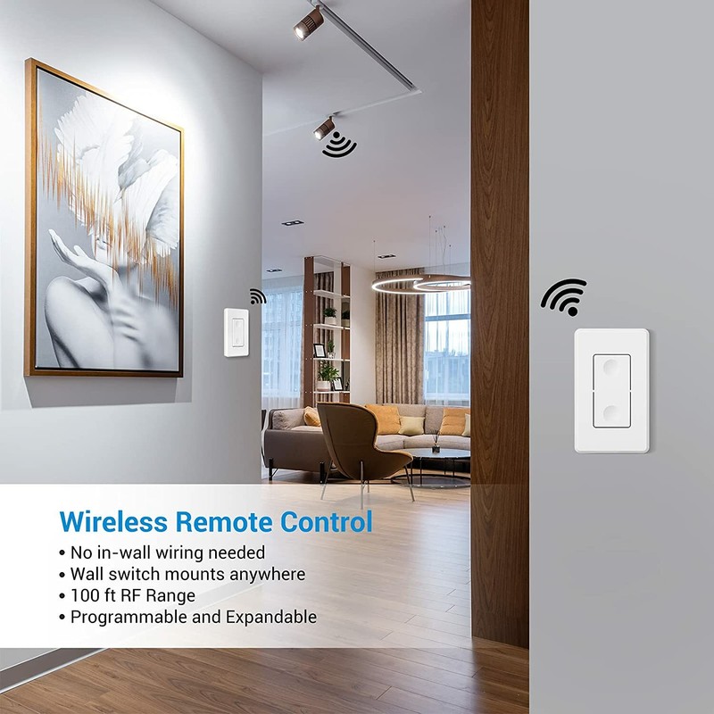 DEWENWILS Wireless Remote Control Light Switch Wireless Wall Switch and Receiver gallery