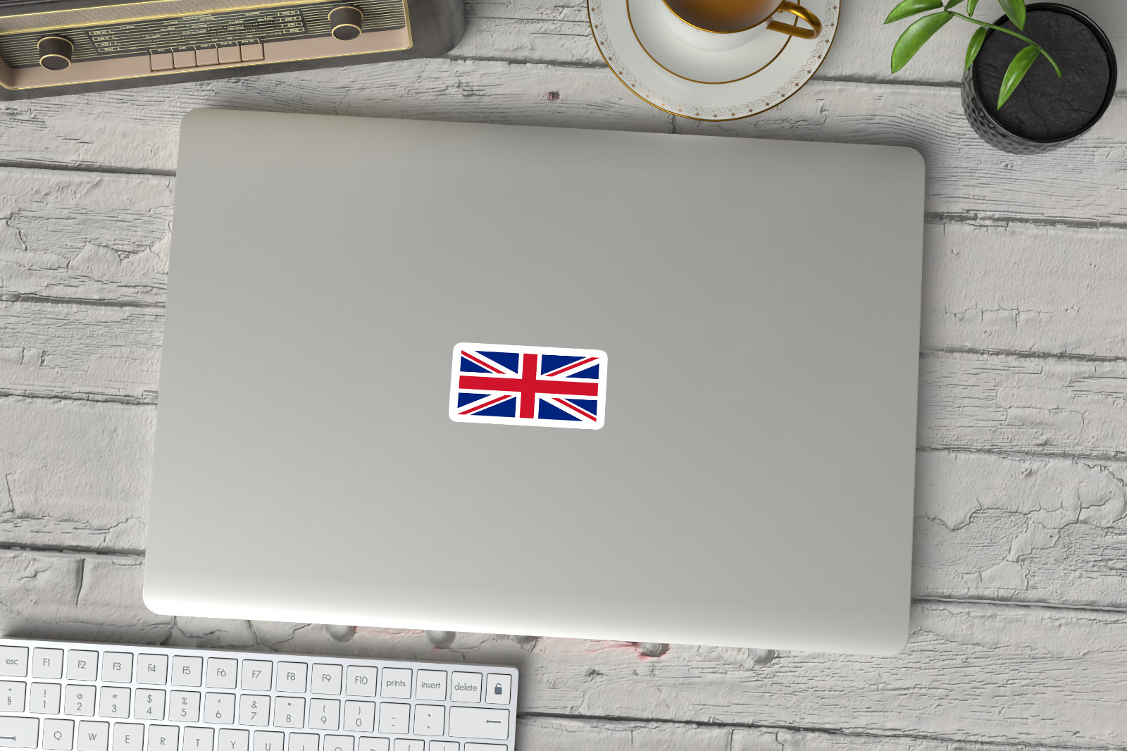 6 Pack Union Jack Waterproof Vinyl Stickers - British Flag Decals gallery