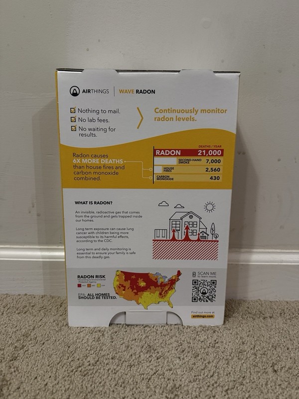 Airthings Wave Radon 2951 Radon Detector Humidity & Temperature Monitoring gallery