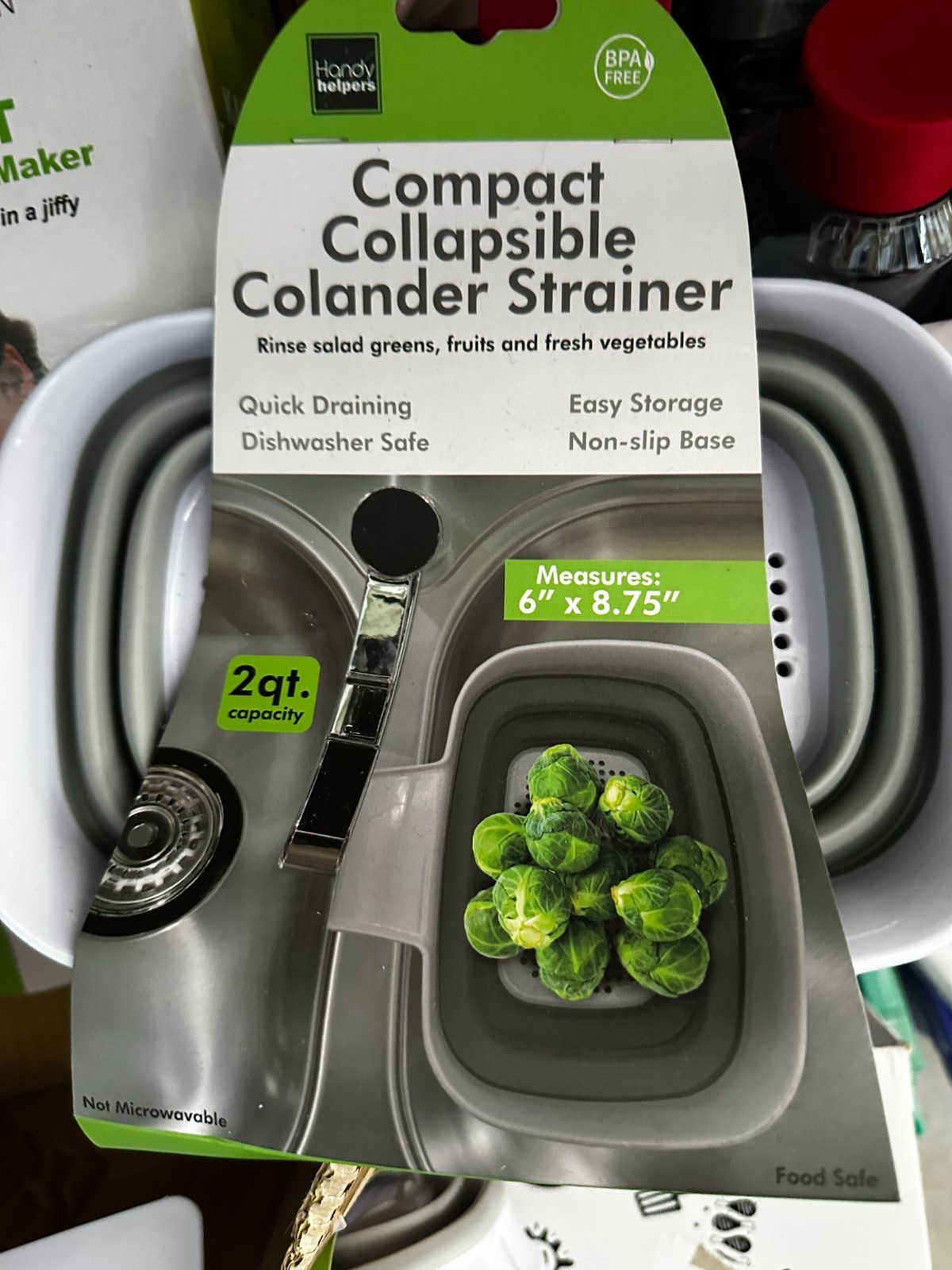 Handy Helpers Compact Collapsible Colander Strainer gallery