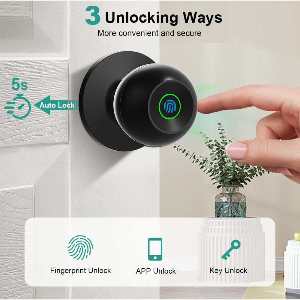 Fingerprint Door App Control Keyless Entry Door Lock For Home Bedroom Apartment gallery