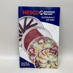 USER MANUAL RECIPE GUIDE For Nesco American Harvest Food Dehydrator Jerky Maker