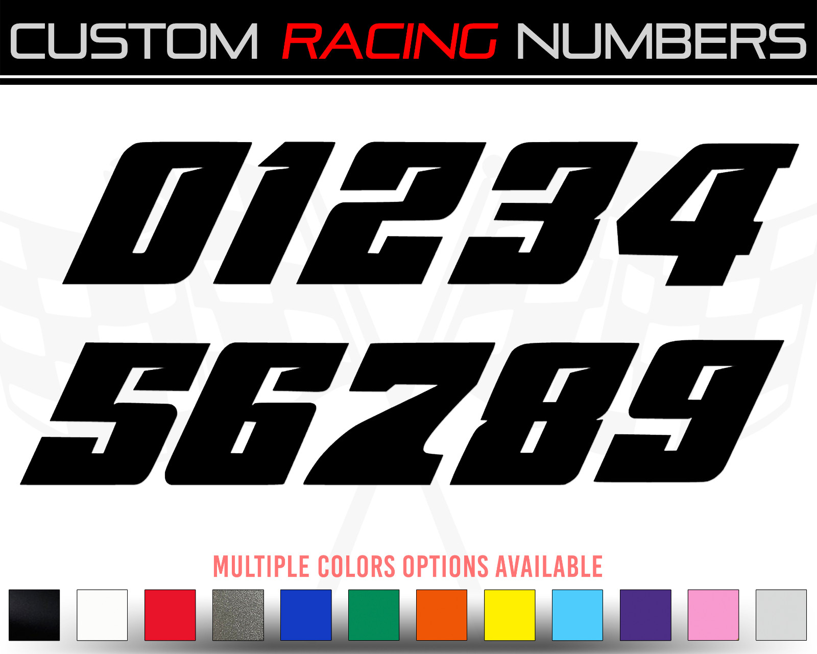 Racing Number Decal Sticker | Dirt Bike Plate Numbers BMX Competition 502 gallery
