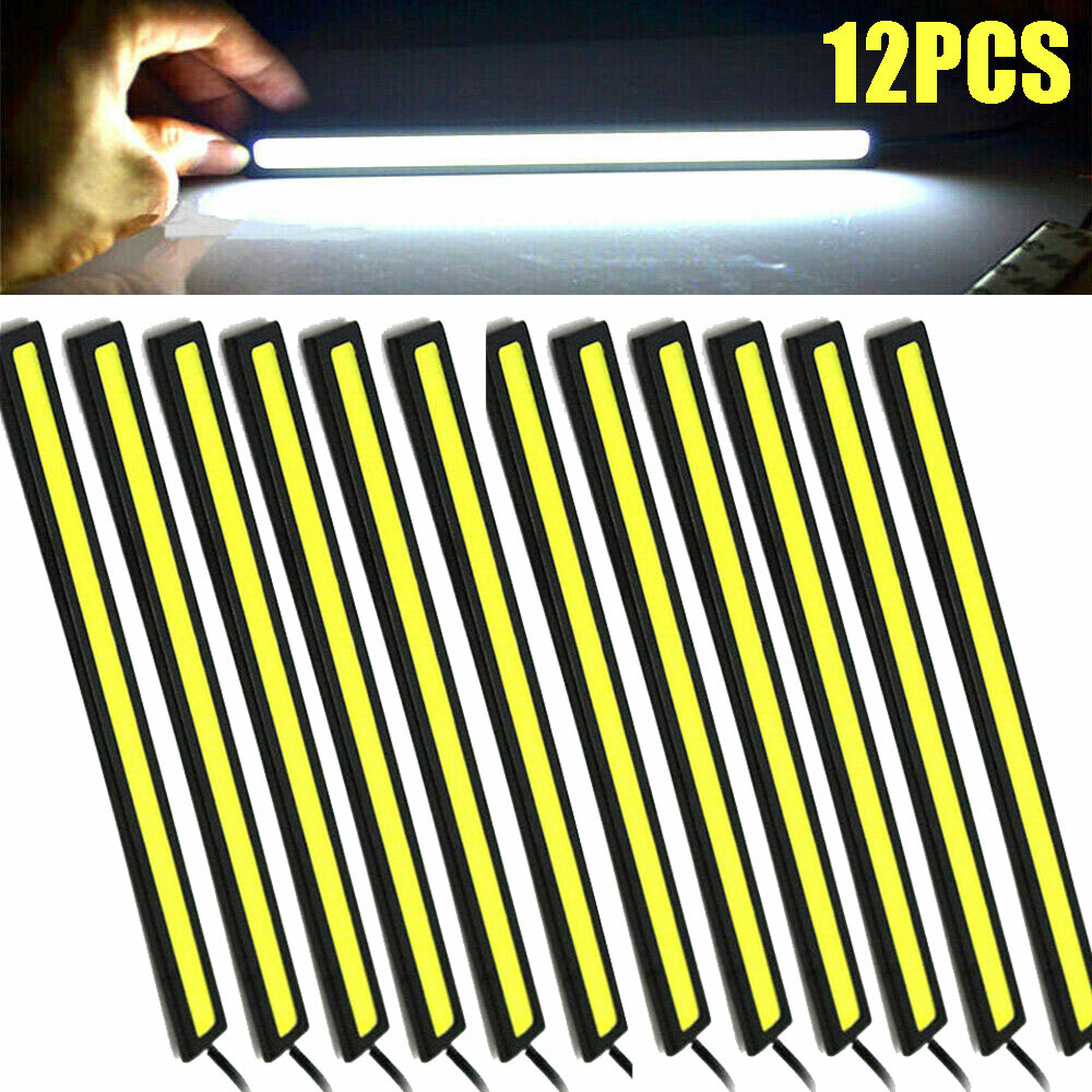 12pcs 12V LED Car Interior White Strip Lights Bar Lamp Car Van Boat Home TD gallery