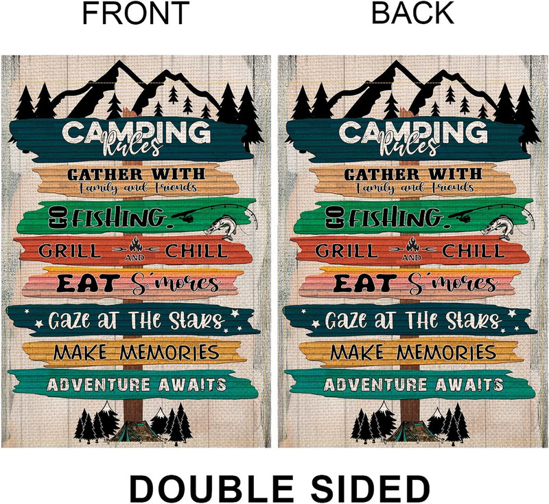 Camping Garden Flag Spring Summer Fall Camper Holiday Yard Flag Outdoor Decorati gallery