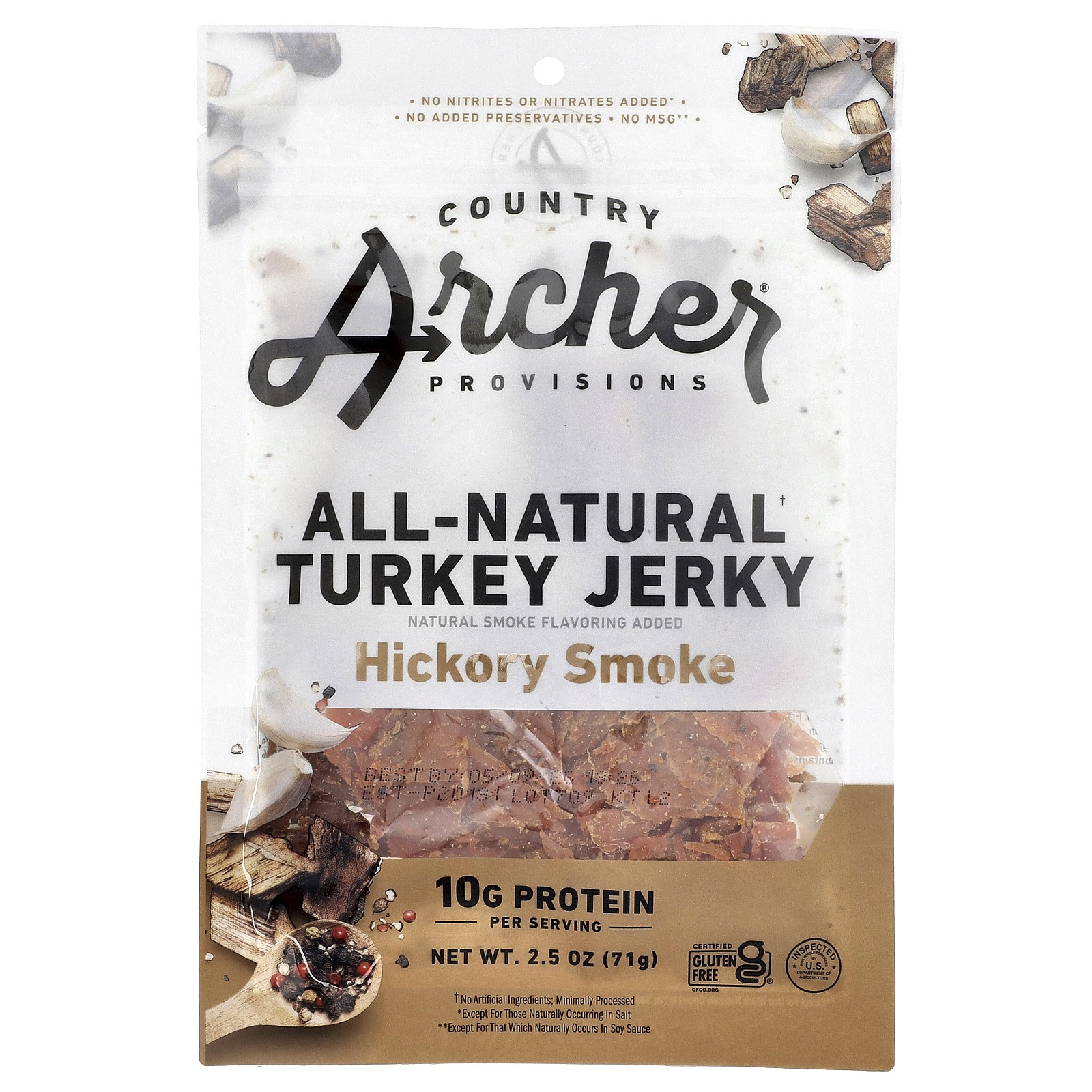 All Natural Turkey Jerky, Hickory Smoke, 2.5 oz (71 g) gallery