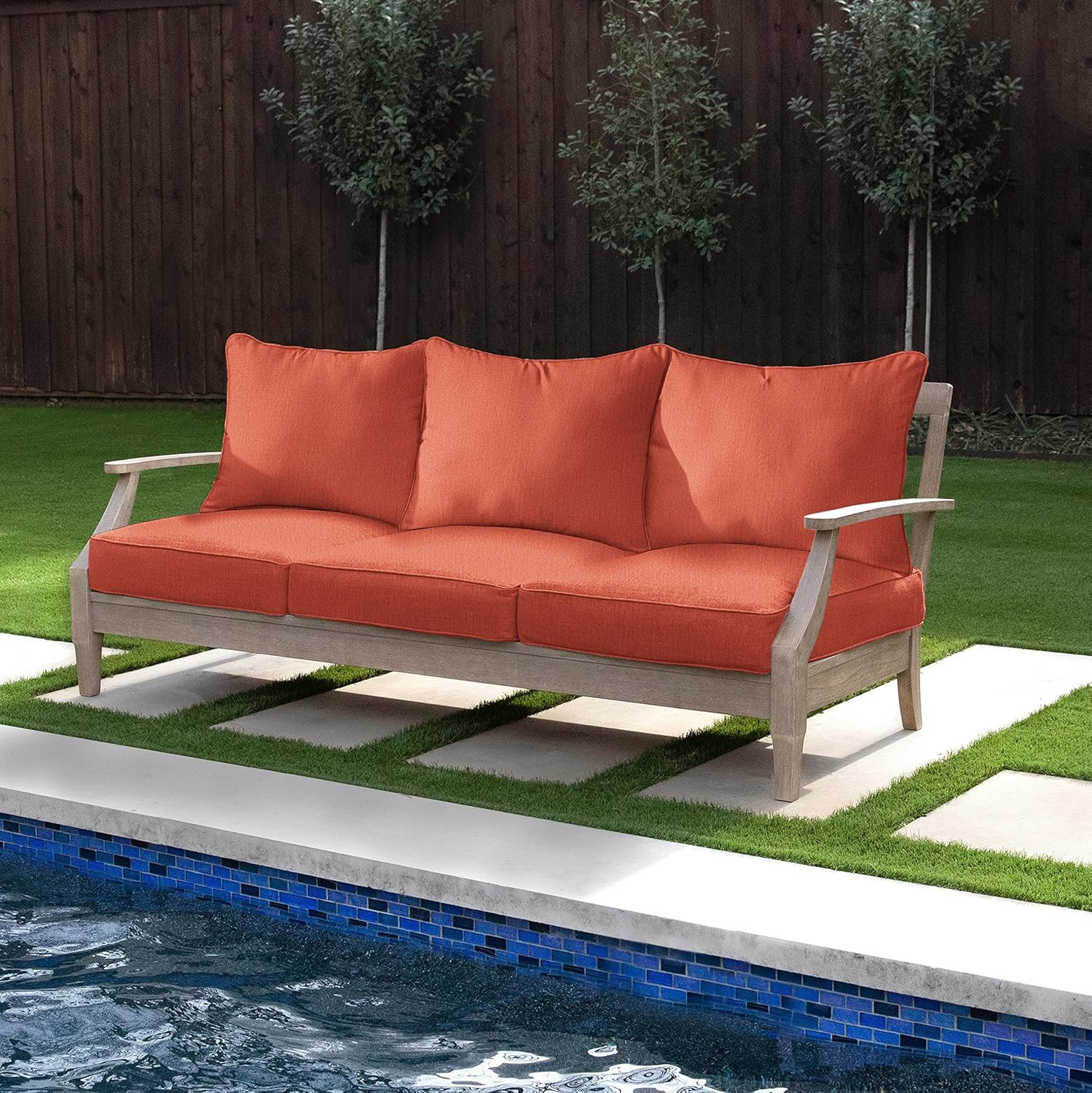 Outdoor/Indoor Deep Seating Sofa Pillow and Cushion, 23.5 X 23 X 5 In, Canvas Pe gallery