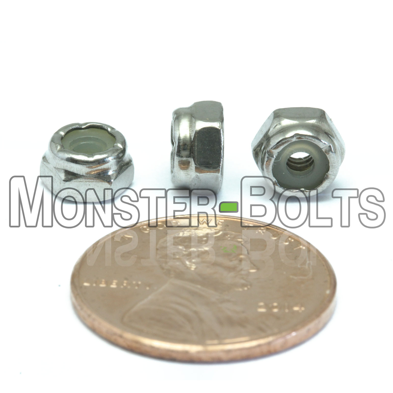 Stainless Steel Nylon Insert Hex Lock Nuts 4-40 6-32 8-32 10-32 1/4-20 5/16, 3/8 gallery