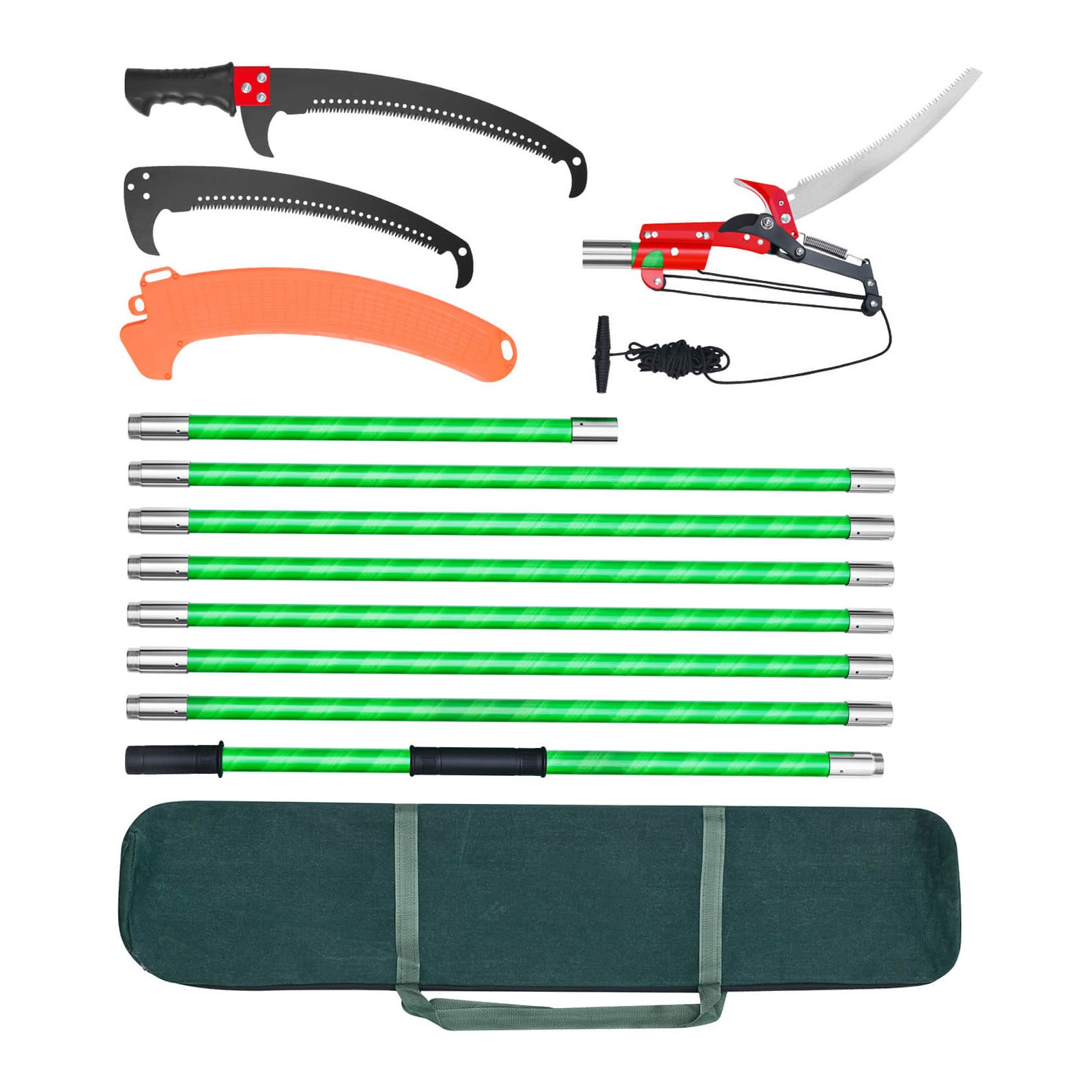 Manual Pole Saw Extendable Pole Tree Pruner 3.87 - 27 ft with Scissors gallery