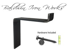 Metal Shelf Bracket, Rustic, Industrial, Modern, Farm Style, 1″ Front Lip