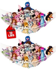 Stuffed Animal Hammock 2 Pack | Toy Storage Organizer | Easy to Hang Net