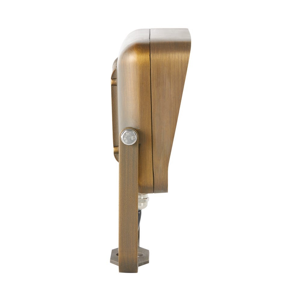 Bronze 17W Integrated LED Outdoor Brass Flood Light Fixture with Yoke Mount Volt gallery