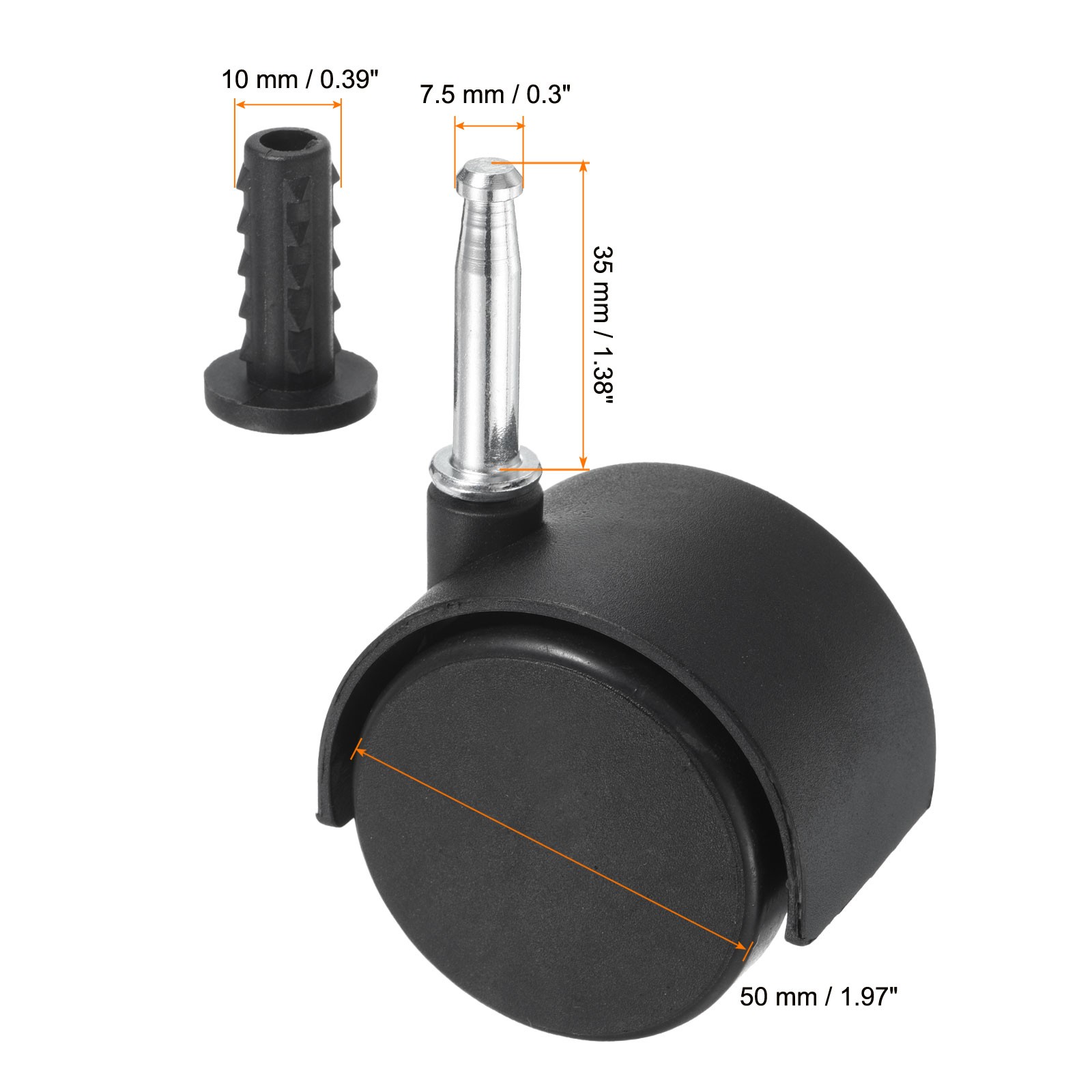 2Pcs Vacuum Cleaner Front Wheel Small Universal Wheels Assembly Replacement gallery