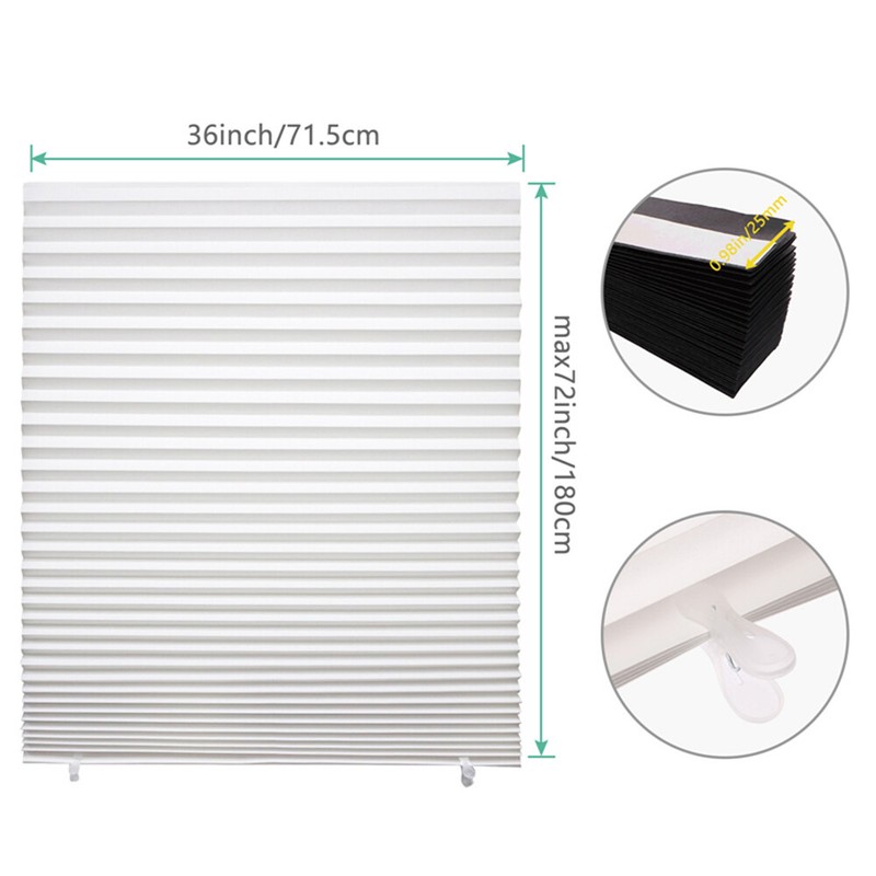 6 Pack Light Filtering Pleated Paper Shades Window Blinds 36"x72"-3 Colors gallery