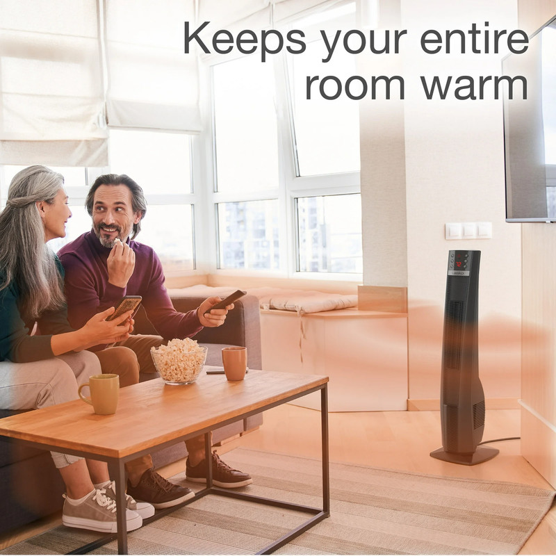 Lasko Oscillating 32" Ceramic Tower Space Heater 1500W Remote Control 8hr-Timer gallery