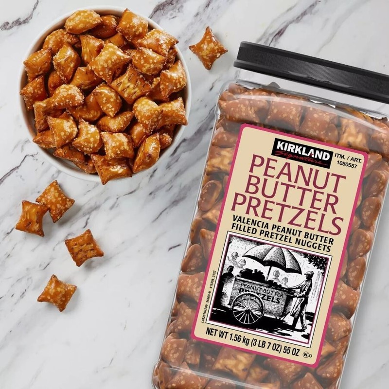 New 2-Pack Kirkland Valencia Peanut Butter Filled Pretzel - 55oz/Jar Snacks gallery