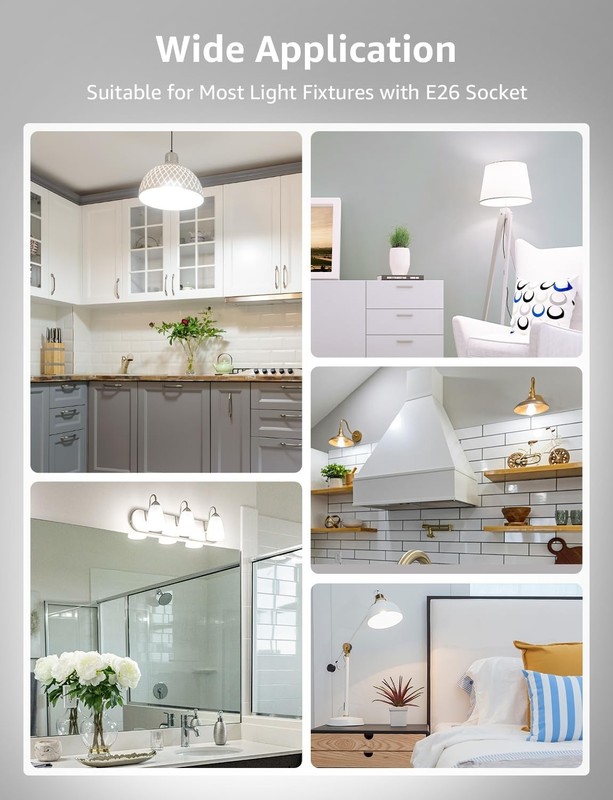 Dimmable LED Light Bulbs 100W Equivalent, 14W 1500LM Daylight White 5000K, A19 E gallery