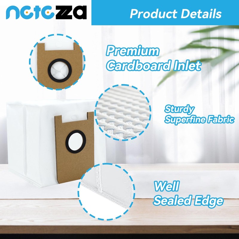T20 Dust Bags Replacement Compatible with Airrobo T20+ Robot Vacuum white gallery
