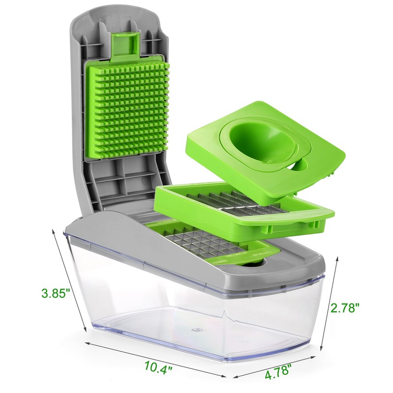 Vegetable Chopper Slicer With Container Fruit Dicer Veggie Kitchen Cutter Tools gallery