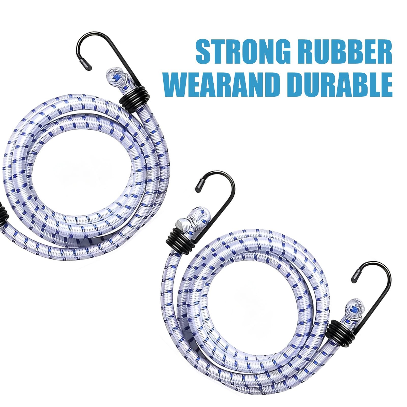 Car Cover Gust Straps with Bungee Cords & Clips, Windproof Tie Downs for gallery