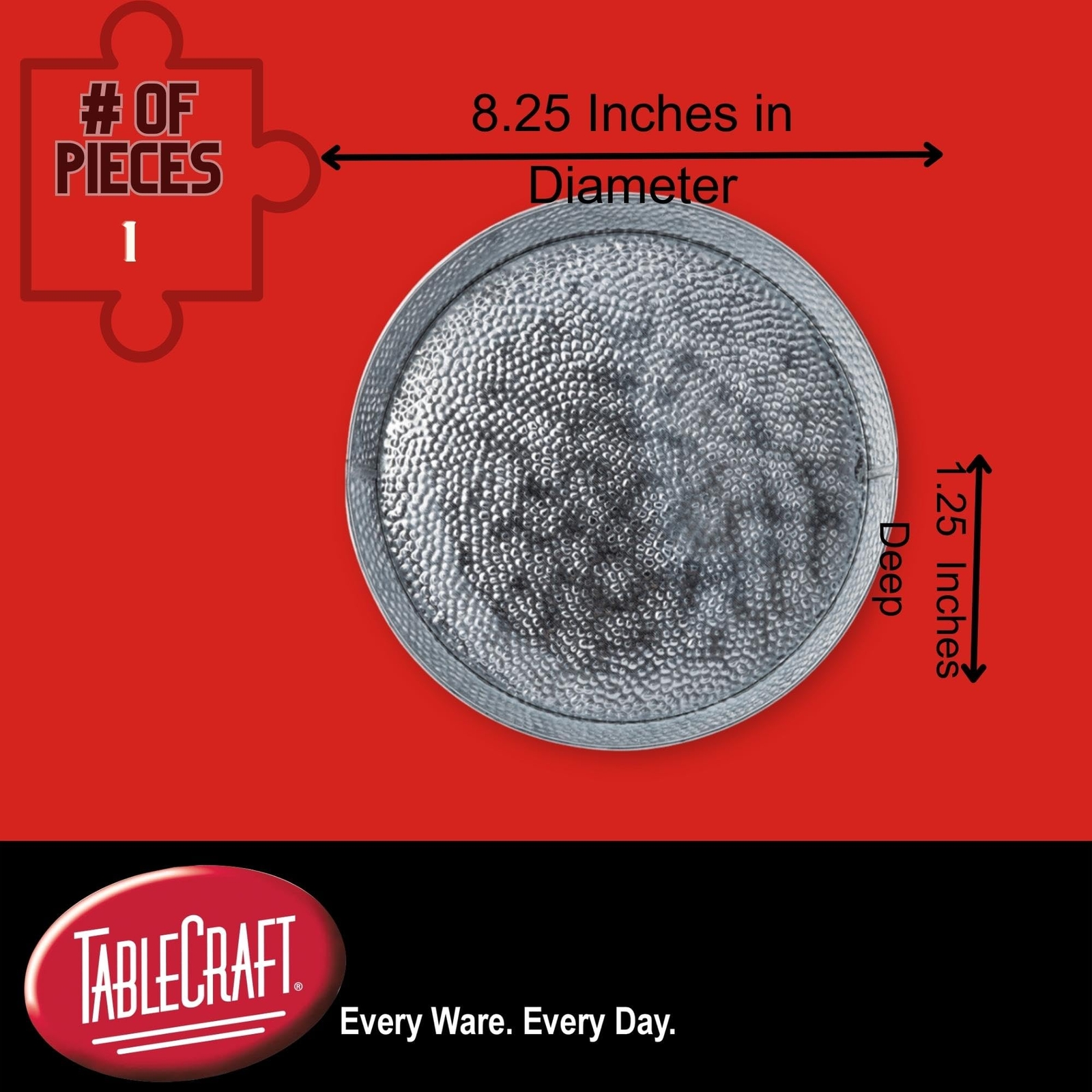 Gp8 Galvanized Collection Dinner Platter 81/4" Dia. X 11/4" Round Hand Wash Only gallery