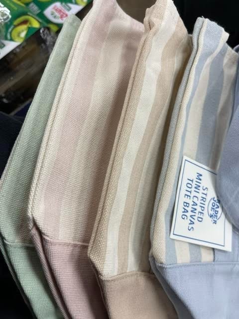 Trader Joe's Mini Striped Summer Canvas Tote Bag June 2026 FREE SHIPPING gallery