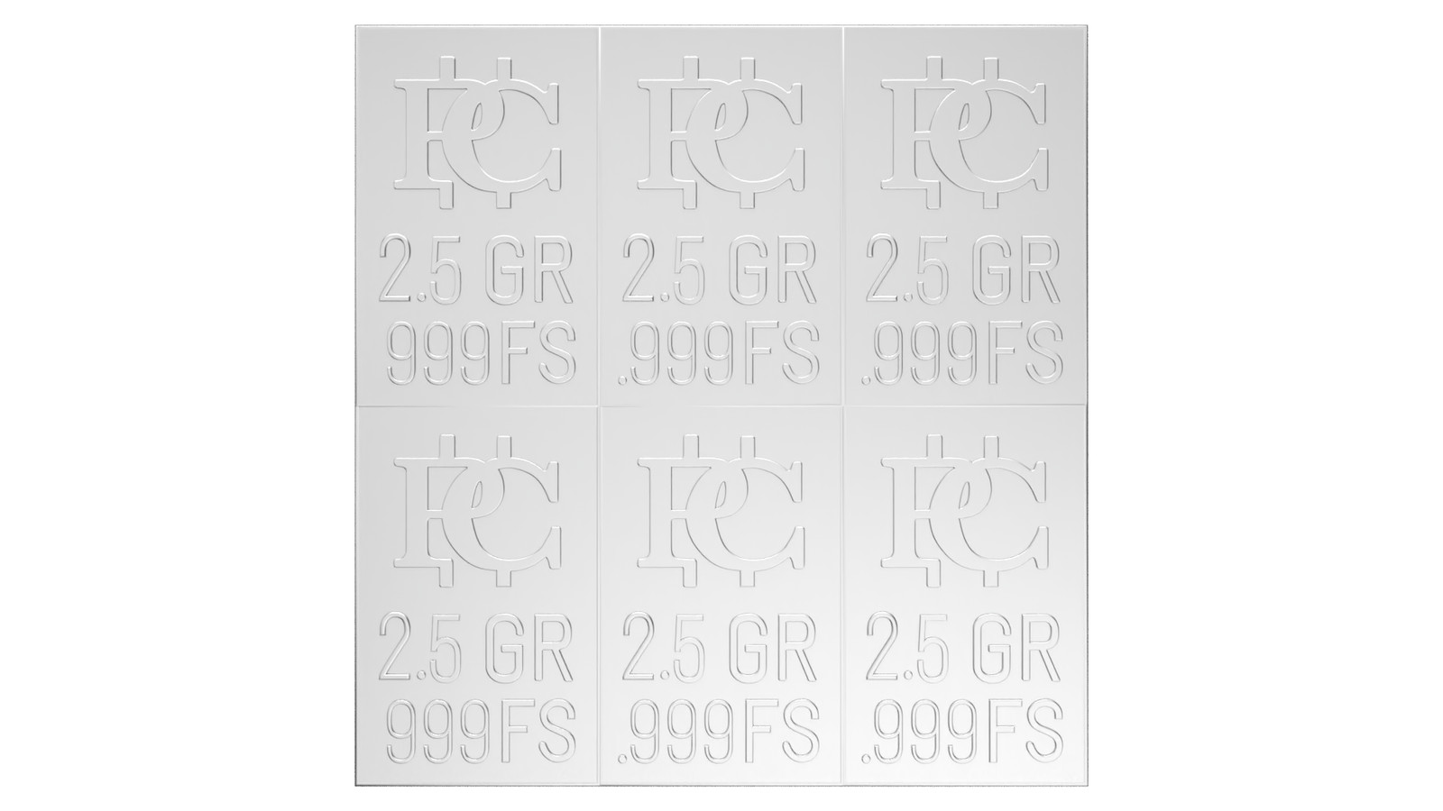 1 Gram Divisible Silver Bar .999 Silver Bars Six 2.5 Grain Bars gallery