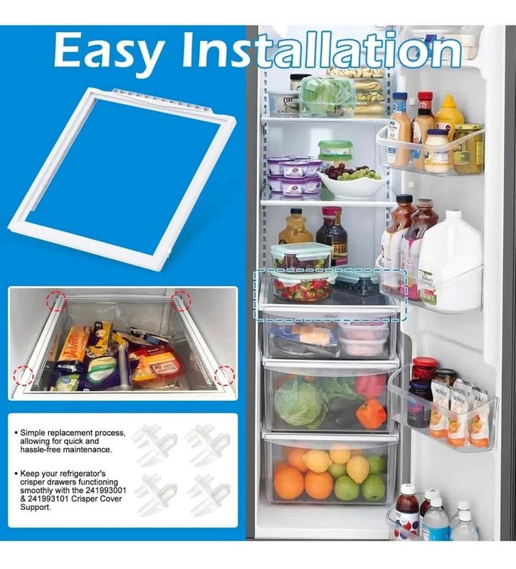 Refrigerator Shelf Frame Compatible with Frigidaire 241969501 Crisper Drawer Pan gallery