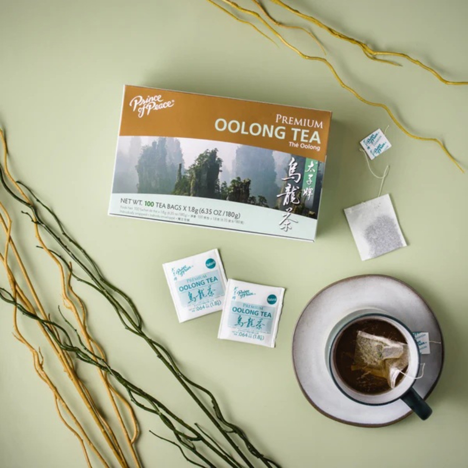 Premium Oolong Tea, 5 Boxes, 100 Tea Bags Each Box -Prince of Peace gallery