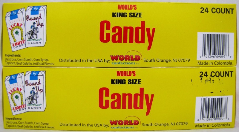 Worlds King Size Candy Cigarettes 2 Boxes 48 Packs Total Bulk Sticks Candies gallery