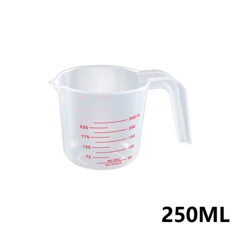 3Pcs Measuring Cups Set 250/500/1000ml Plastic Liquid Measuring Beaker Baking gallery