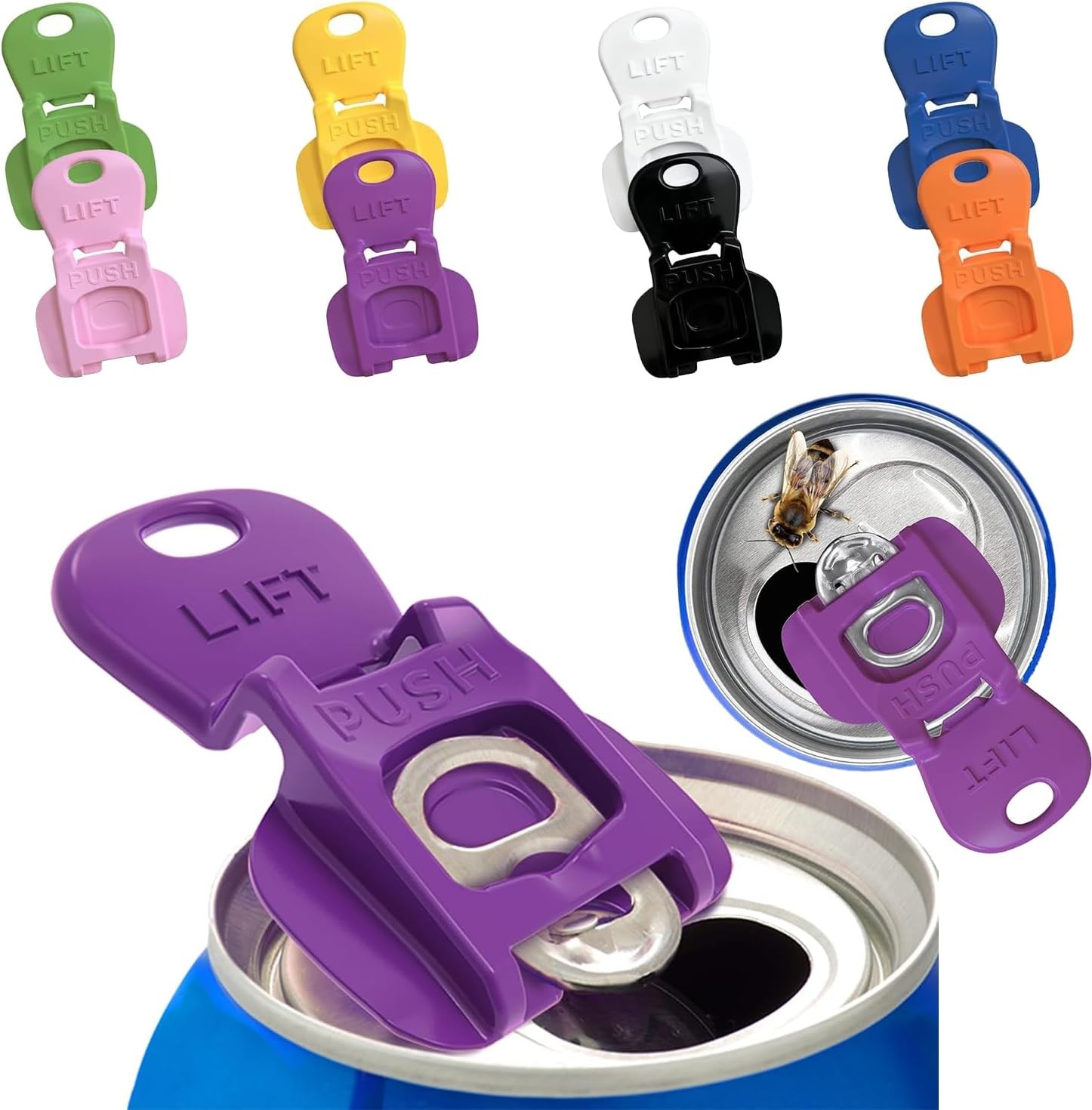 Colorful Can Opener Set, 4 Pack for Soda, Beer, Coke | Plastic Tab Can Openers gallery