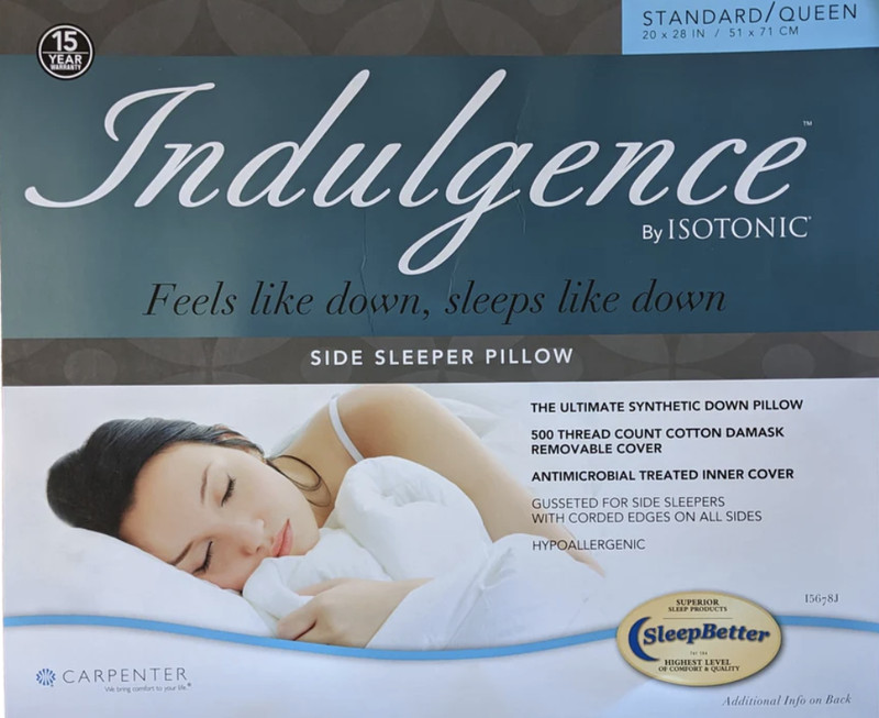 Indulgence Synthetic Down Side Sleeper Pillow - Customer Return gallery