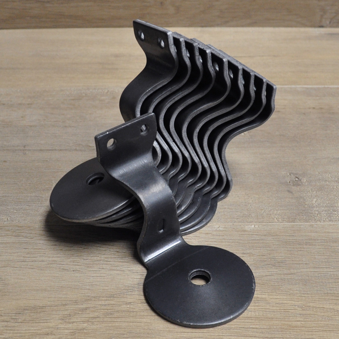 Handrail Bracket Round Hand Rail Balustrade Stair Bannister Wall 3 | 10 Pack gallery