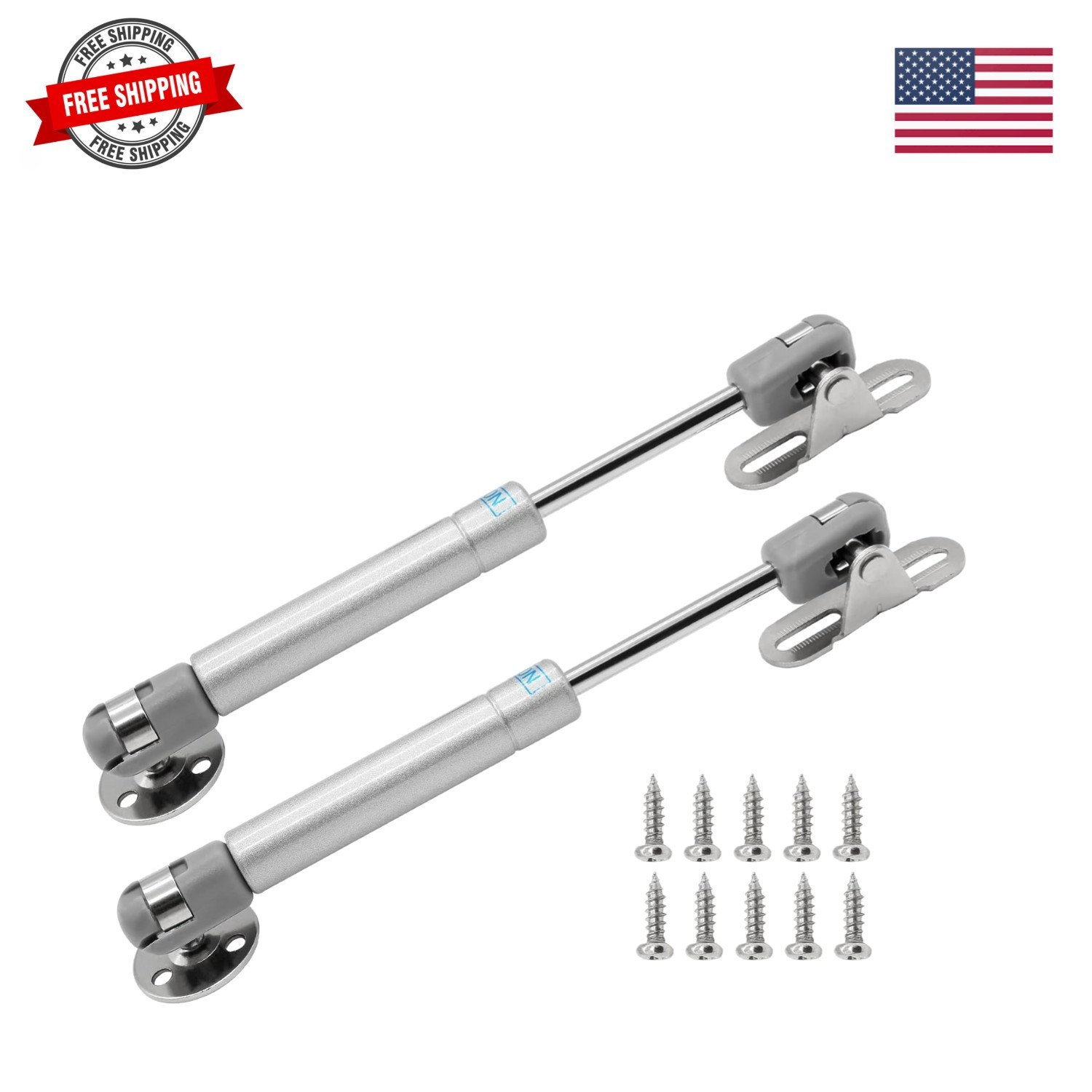 2Pcs 50N/ 10lb Gas Struts, 6 Inch Length Safety Lift Support Cabinet Hinge Ga... gallery