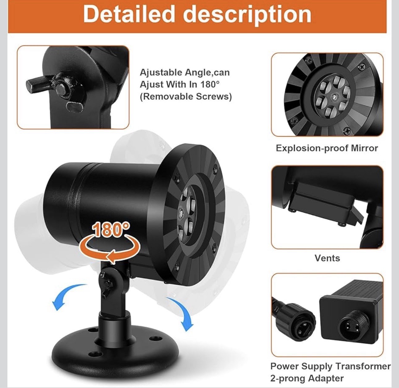IP65 LED Accent Spotlight, Multicolor, Adjustable, Indoor/Outdoor, Cartoons gallery