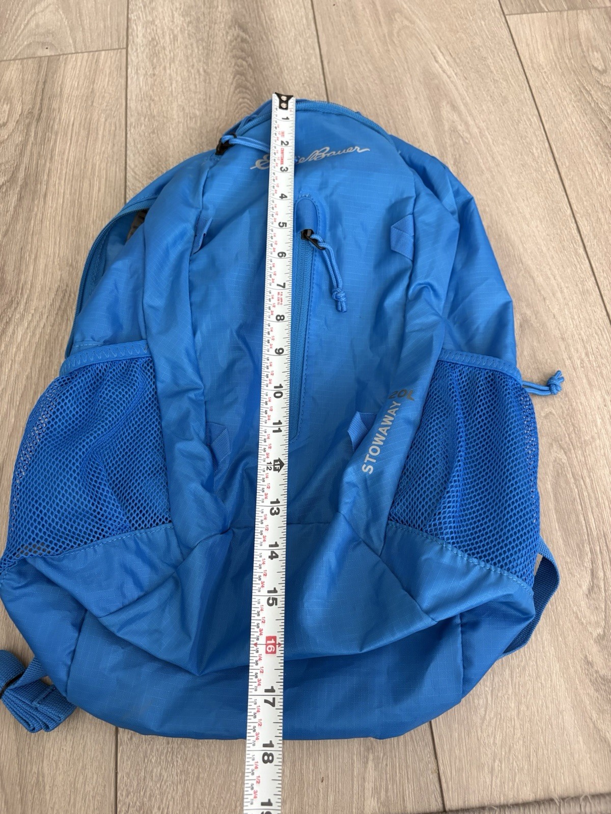 Eddie Bauer Stowaway 20L Daypack Backpack Blue Ripstop Water Resistant 4