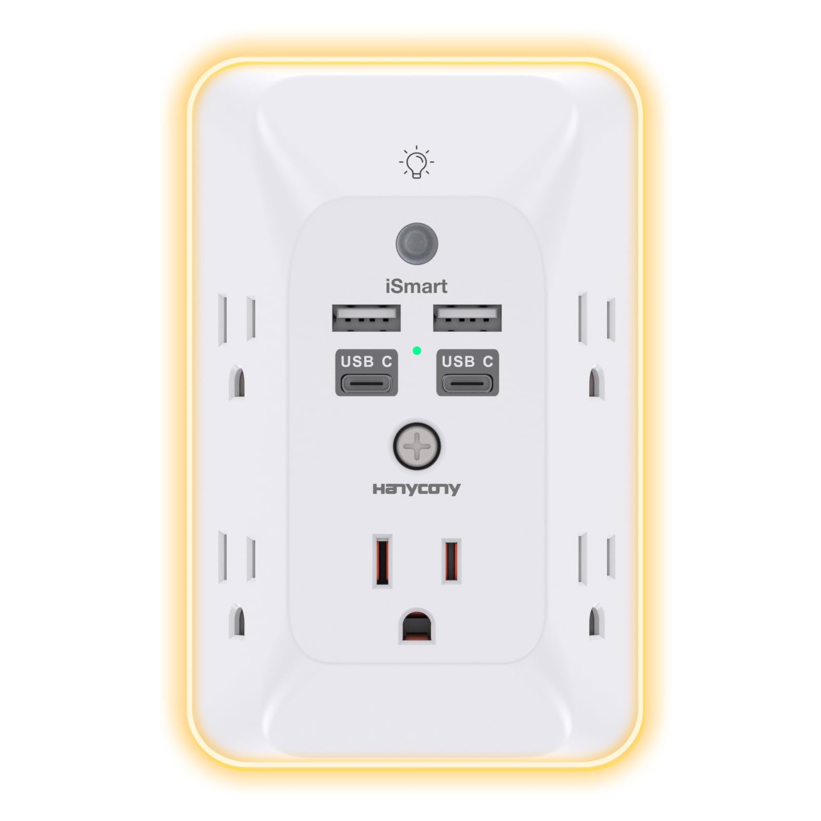 Multi Plug Outlet, Outlet Extender with 4 USB Ports (2 USB C) and Night Light gallery