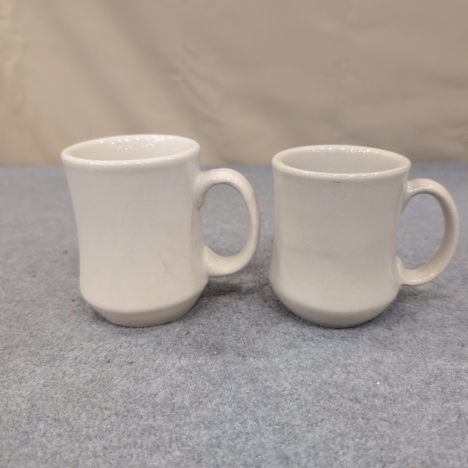 Ultima by Mikasa Cream Ceramic Diner Style Coffee Mugs Set of 2 NA307 gallery