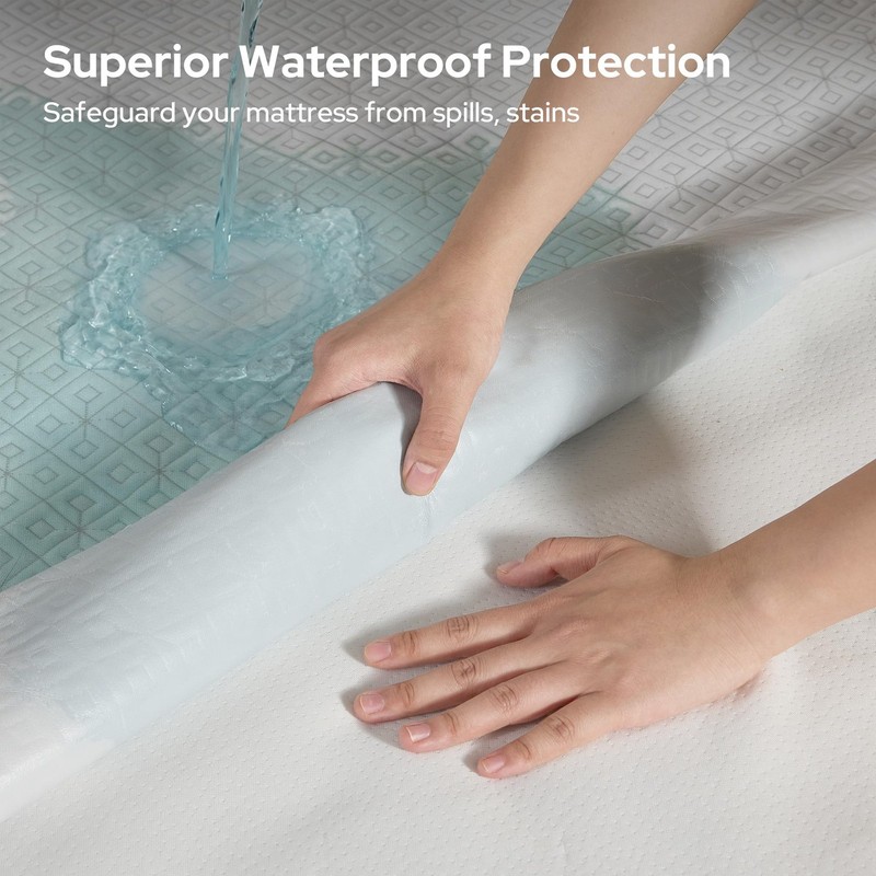 BEDLORE Full Size Mattress Protector, Waterproof Noiseless Full, White gallery