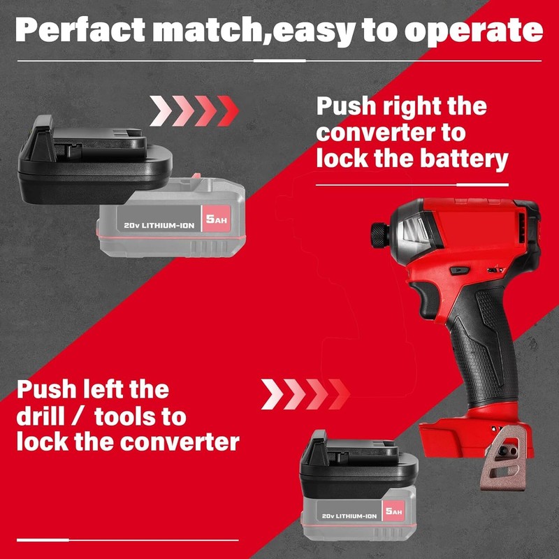 for Milwaukee 18V Tool Adapter for Bauer 20V Battery to for Milwaukee 18V Tool gallery