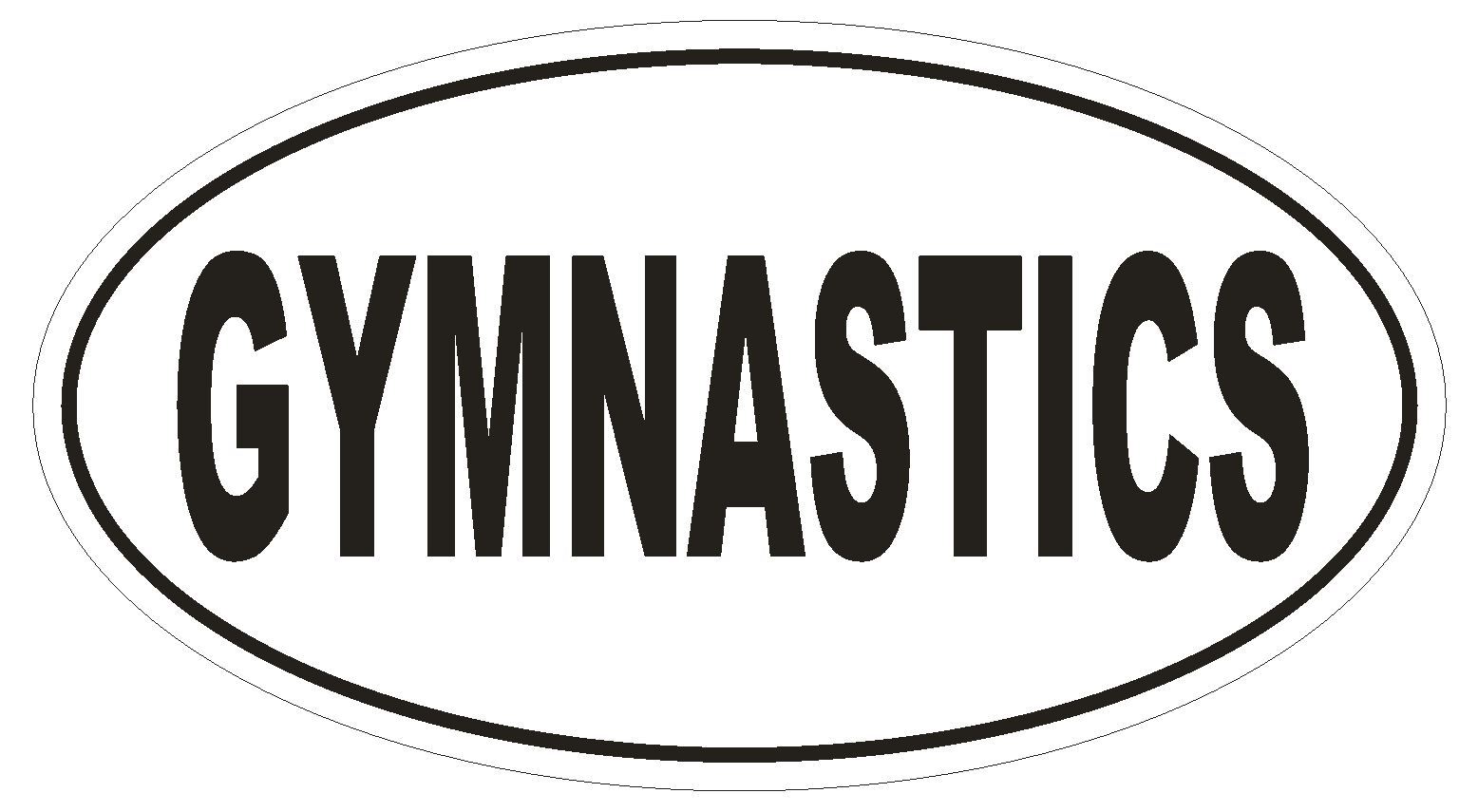 GYMNASTICS Oval Bumper Sticker or Helmet Sticker D1901 Euro Oval gallery