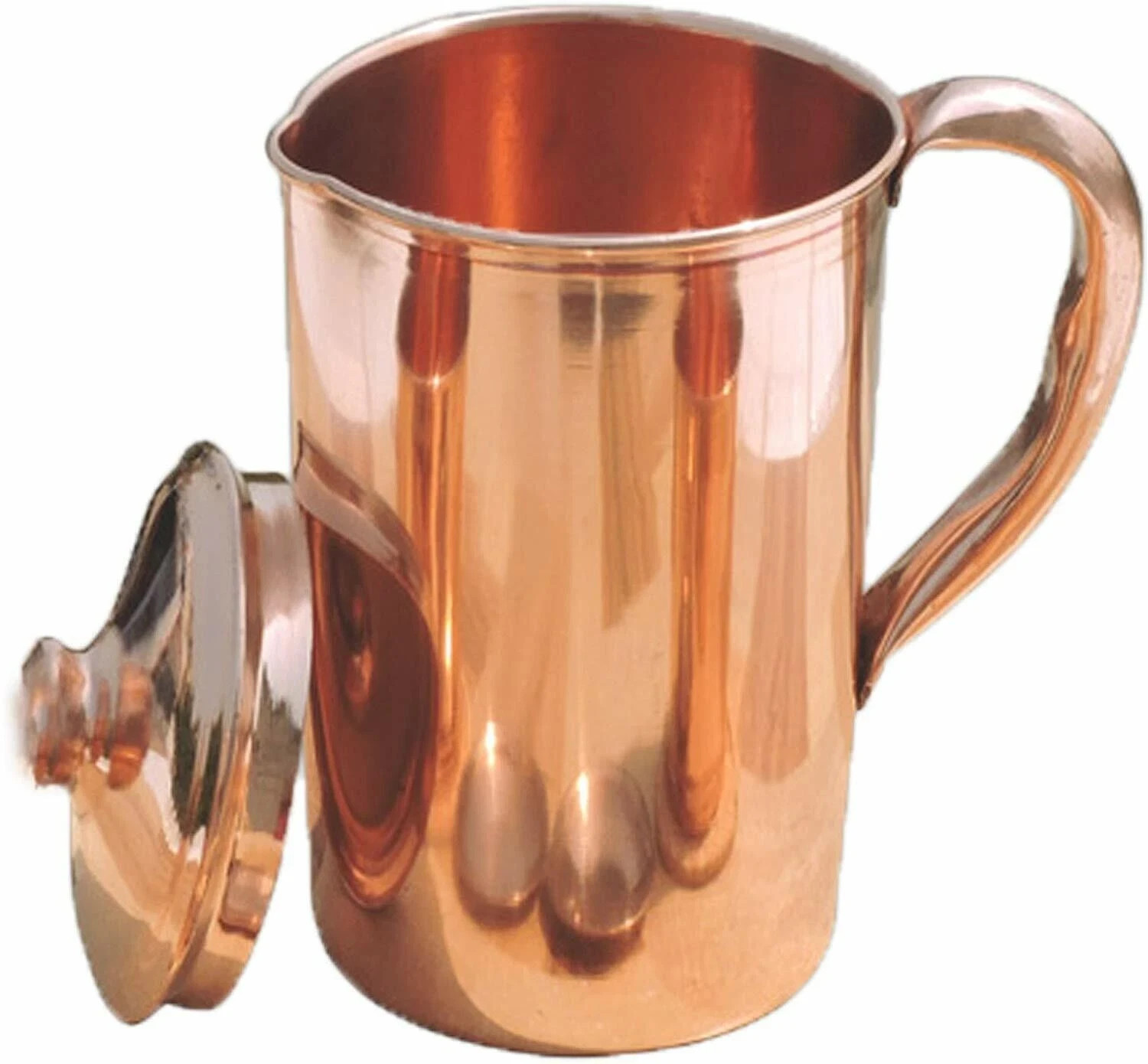 Pure Copper Smooth Water 1.5LTR Jug/Copper Pitcher for Ayurveda Health Benefit gallery